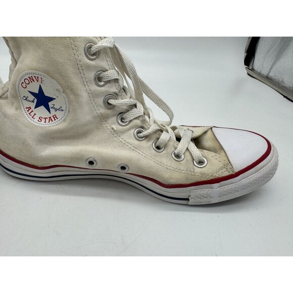Vintage Converse Chuck Taylor All Star High-Top Sneakers Size 9.5 Beige Canvas - Picture 7 of 14